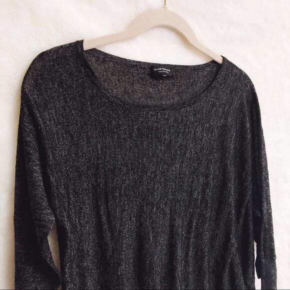 Club Monaco Dark Gray Shimmer Long Sleeve Top - Picture 6 of 7